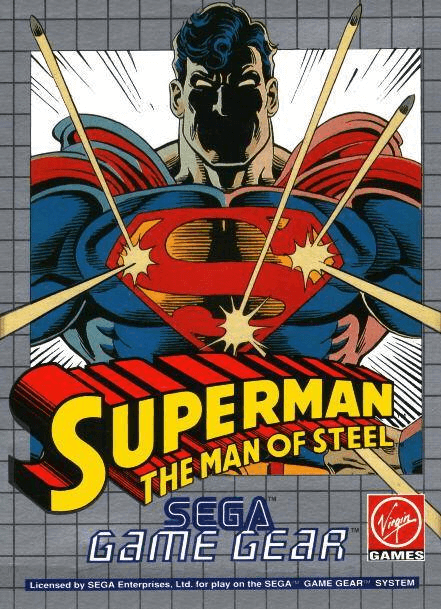 Superman Man of Steel box art for Sega Game Gear